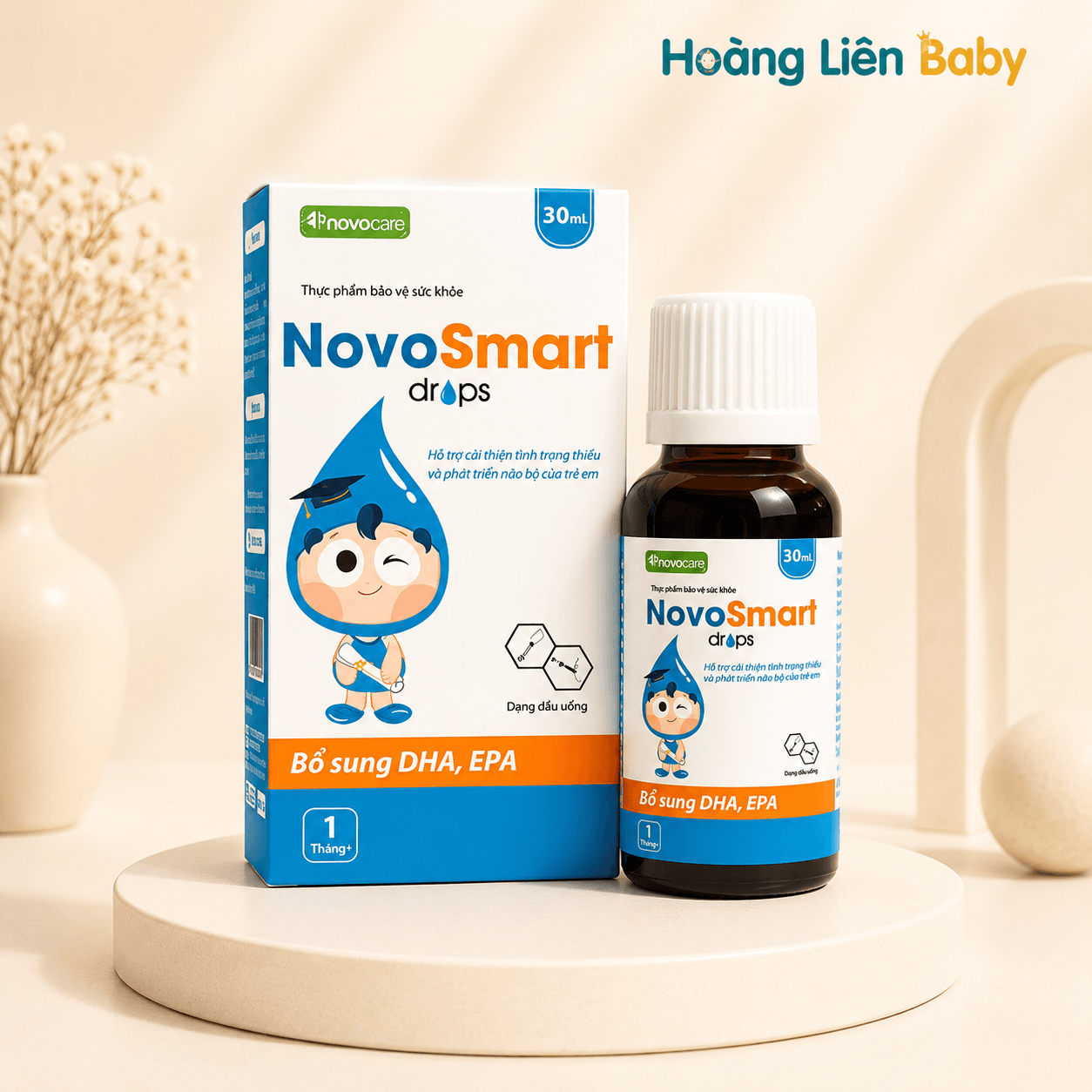 NovoSmart Drops 30ml – Bổ Sung DHA, EPA Hỗ Trợ Phát Triển Não Bộ Và Thị Lực Cho Trẻ
