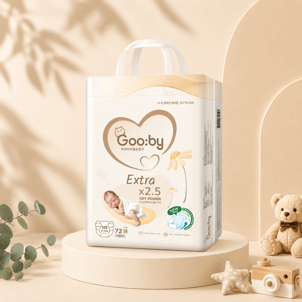 Bỉm Goo.by Extra NB72 (Dưới 5kg) – Siêu Mỏng, Thấm Hút Khô Thoáng Cho Trẻ Sơ Sinh