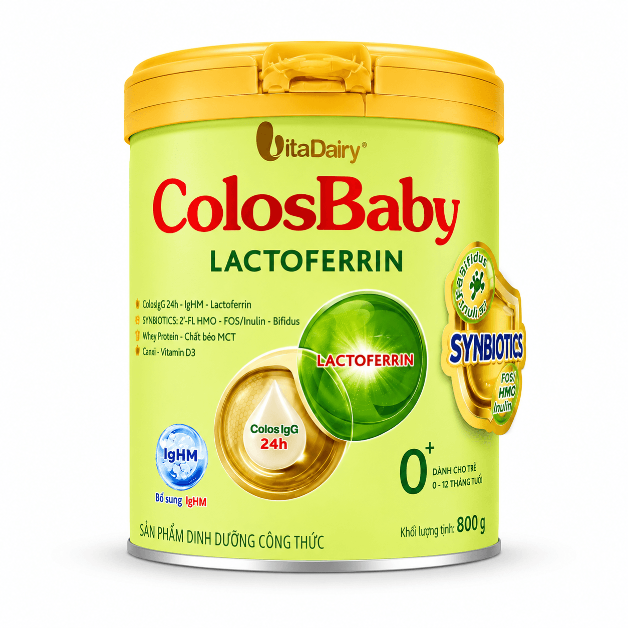 Sữa ColosBaby Lactoferrin 0+ 800g – Tăng Đề Kháng, Hỗ Trợ Tiêu Hóa Cho Trẻ 0–12 Thán