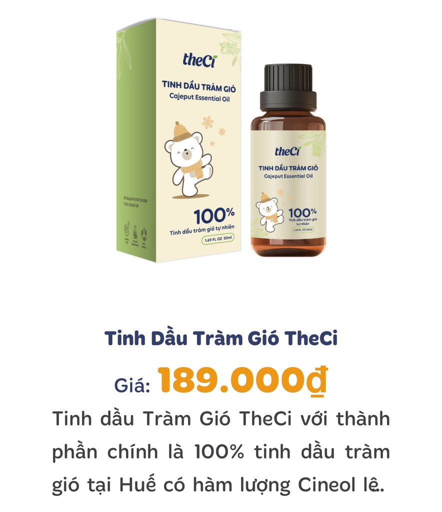 Tinh dầu tràm gió TheCi cao cấp 100% tự nhiên 50ml