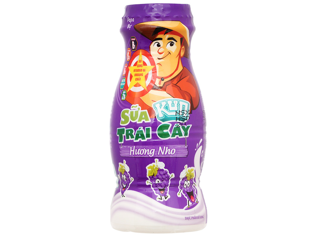 Lốc 6 Chai Sữa Trái Cây Kun Hương Nho 90ml
