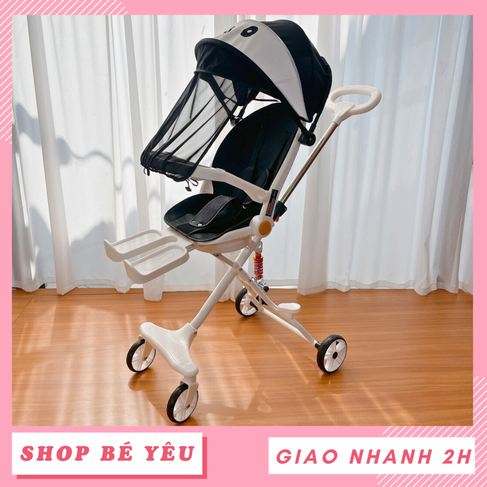 Đồ chơi - Xe đẩy M9 có lò xo giảm xóc, đảo chiều, không bàn ăn đảo chiều có thể nằm ngả ngồi cho bé