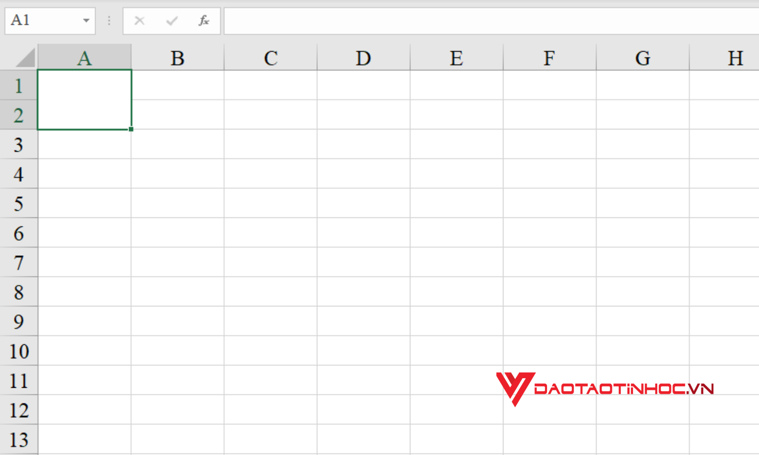 Cách chia đôi ô trong Excel - Bước 1