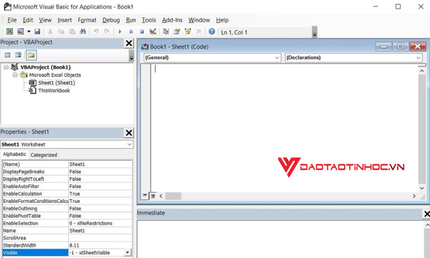 Cách sử dụng VBA trong Excel - Bước 2