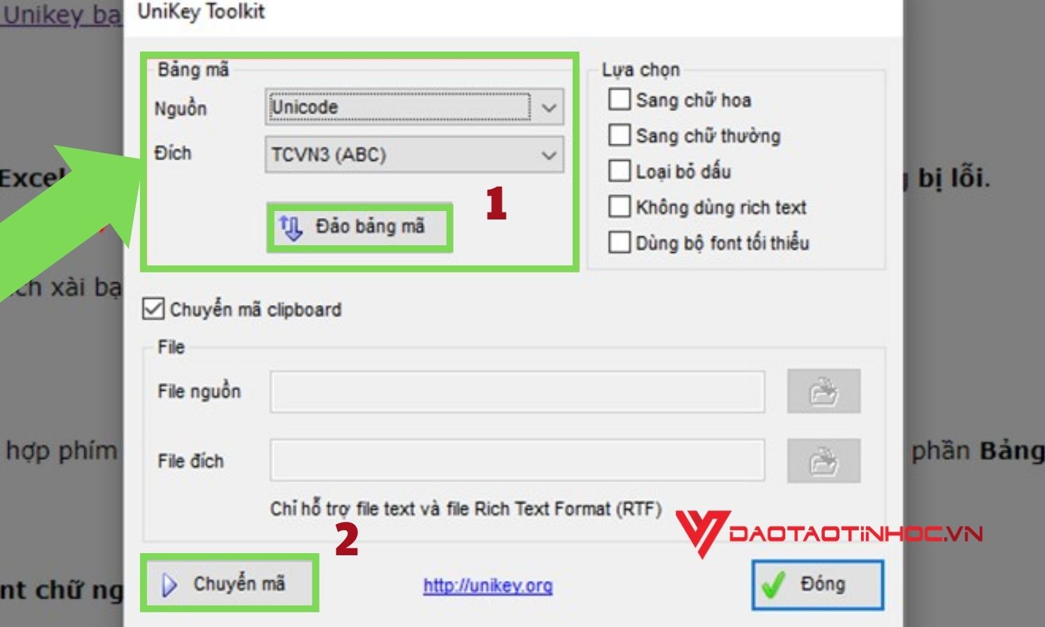 Cách sửa lỗi font chữ trong excel khi tải về - bước 5