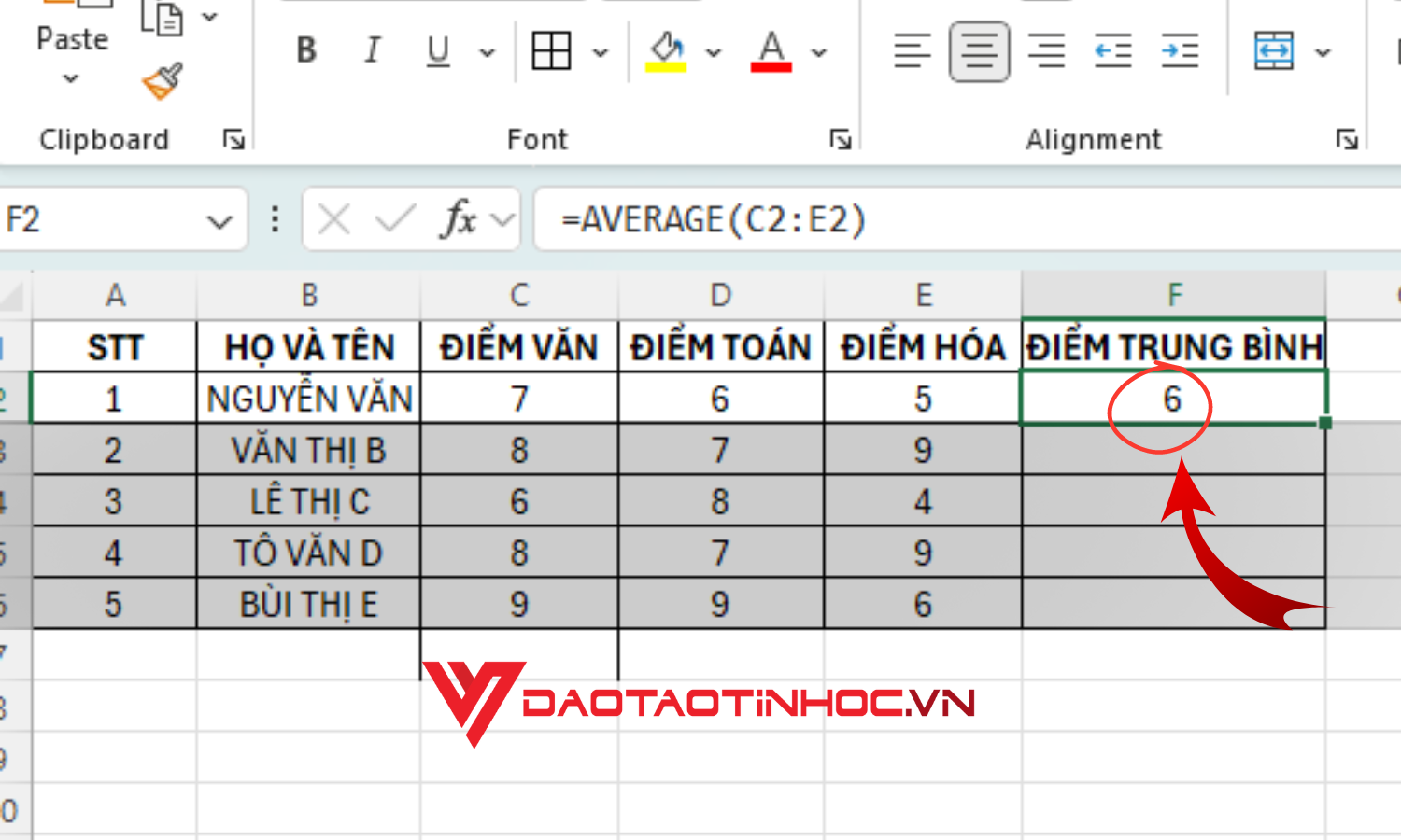 Nhấn enter và ra kết quả