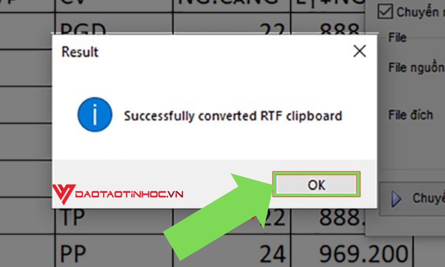 Cách sửa lỗi font chữ trong excel khi tải về - bước 6