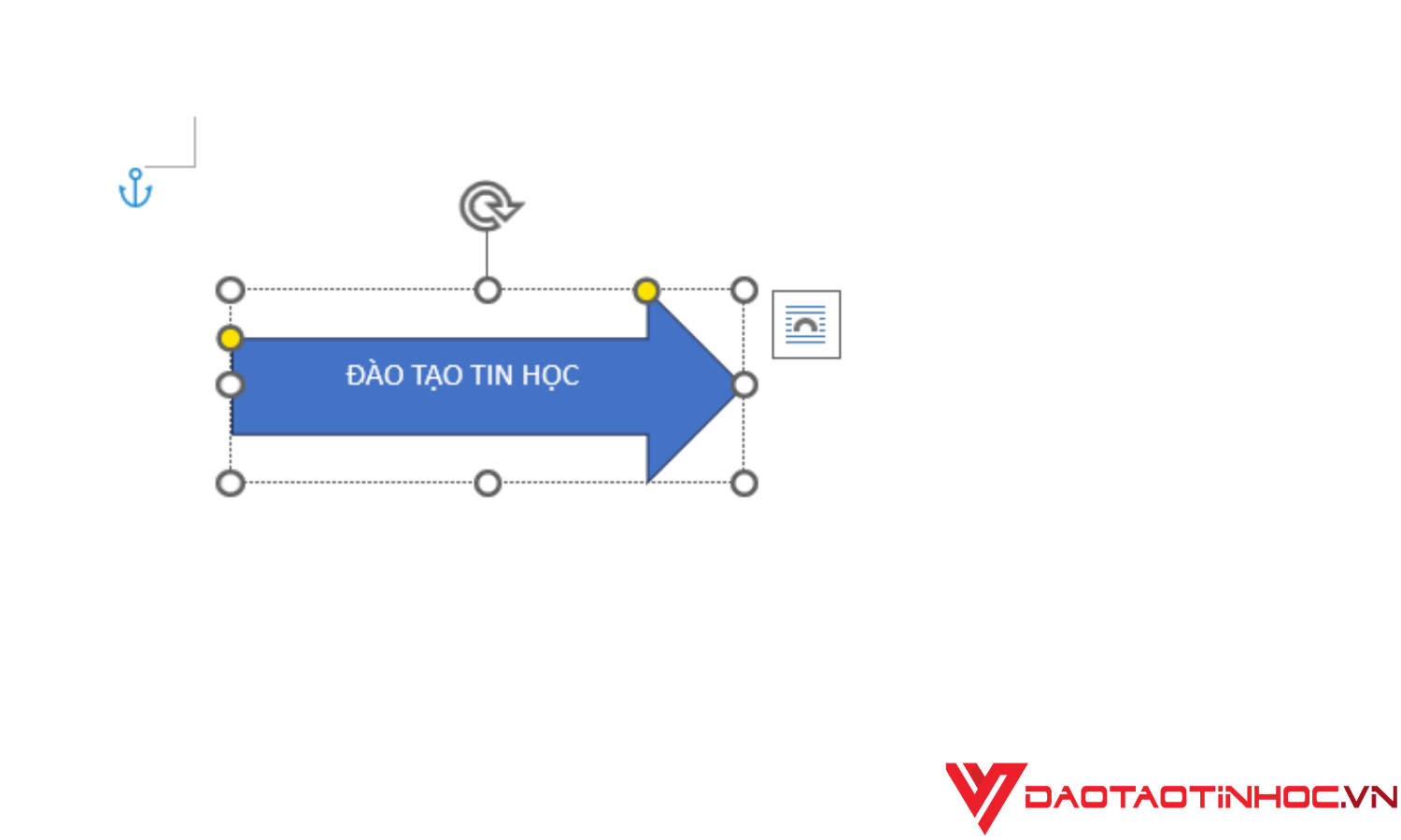 Cách vẽ mũi tên có thể chèn nội dung - bước 4