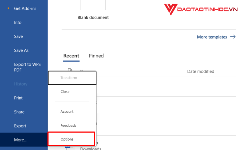Bật tính năng Auto Save trong Word 1