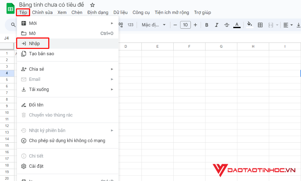 Cách Up file Excel lên Google Sheet trực tiếp 1