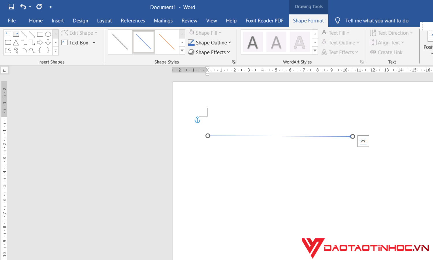 Cách vẽ mũi tên thường trong Word - bước 2