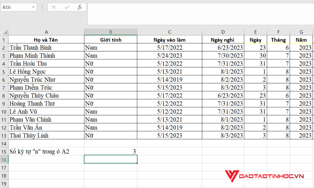Đếm số ký tự có điều kiện trong một ô Excel - 2