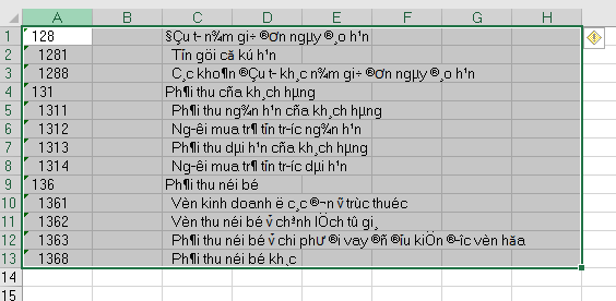 Những nguyên nhân dẫn đến lỗi font chữ trong Excel