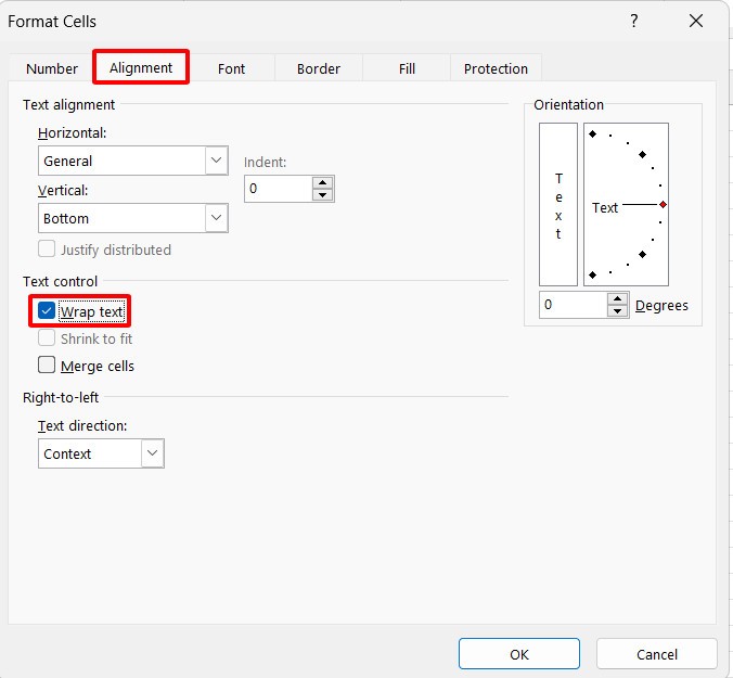Xuống dòng trong ô Excel bằng Format Cells