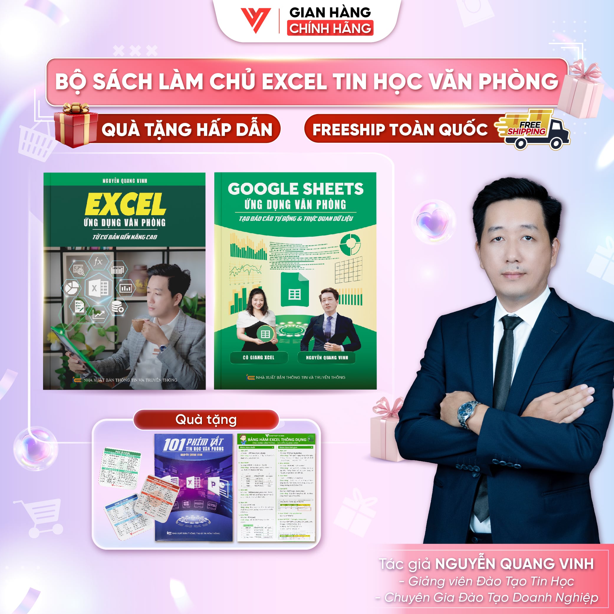 Bộ 2 Sách Excel - Google Sheets ứng dụng văn phòng