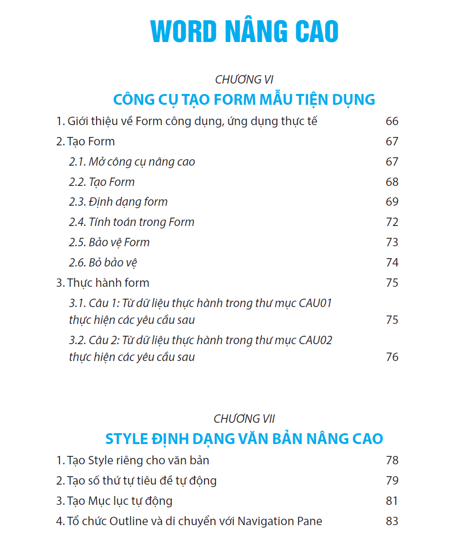 Sách Word Ứng Dụng Văn Phòng - Từ Cơ Bản Đến Nâng Cao