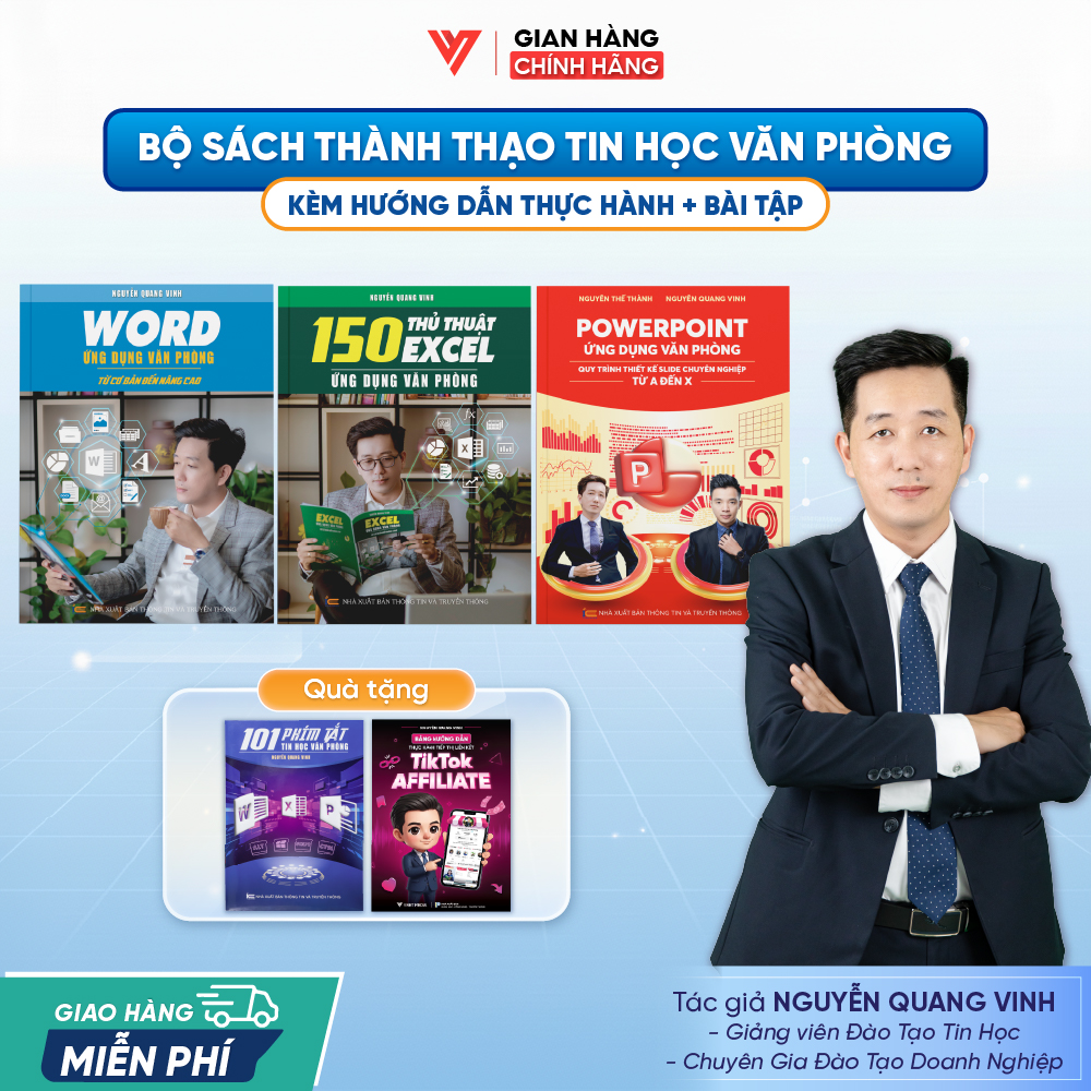 Bộ 3 sách Word - Excel - PowerPoint Ứng Dụng Văn Phòng