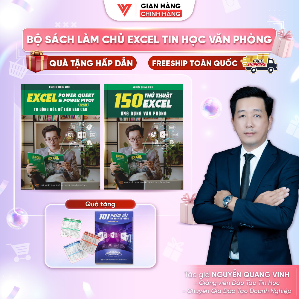 Bộ 2 Sách Power Query & Power Pivot Và 150 Thủ Thuật Excel Ứng Dụng Văn Phòng