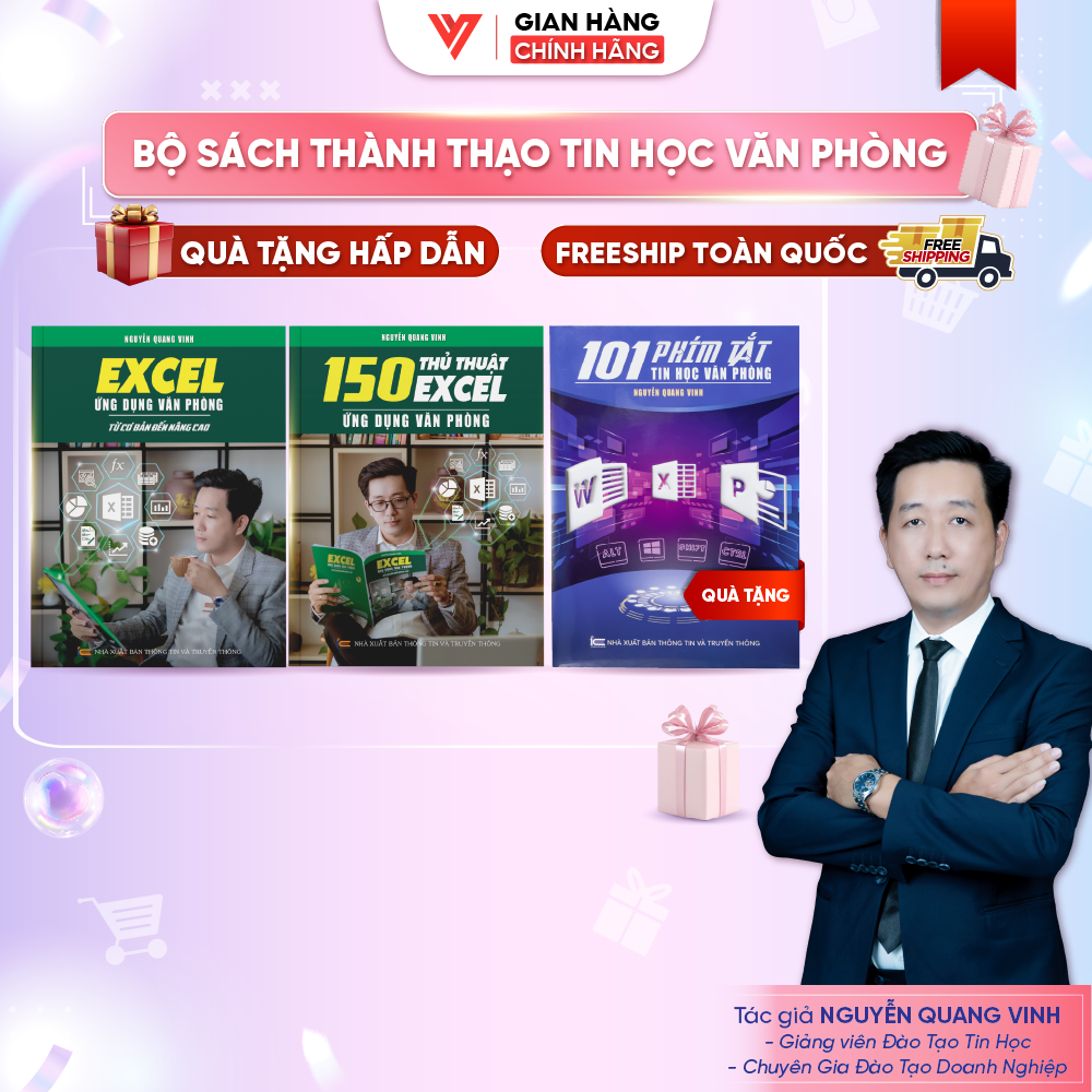 Bộ 2 Sách Excel Và 150 Thủ Thuật Ứng Dụng Văn Phòng Từ Cơ Bản Đến Nâng Cao