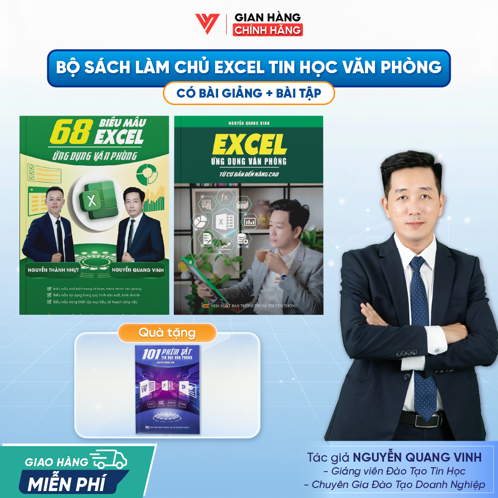 Bộ 2 Sách 68 Biểu Mẫu Excel Và Excel Từ Cơ Bản Đến Nâng Cao Bí Quyết Làm Chủ Excel Tin Học Văn Phòng