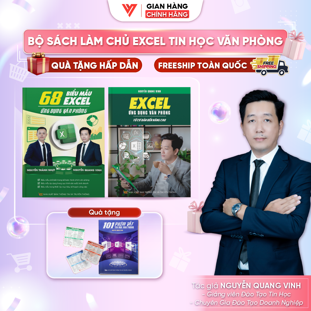 Bộ 2 Sách 68 Biểu Mẫu Excel Và Excel Từ Cơ Bản Đến Nâng Cao Bí Quyết Làm Chủ Excel Tin Học Văn Phòng