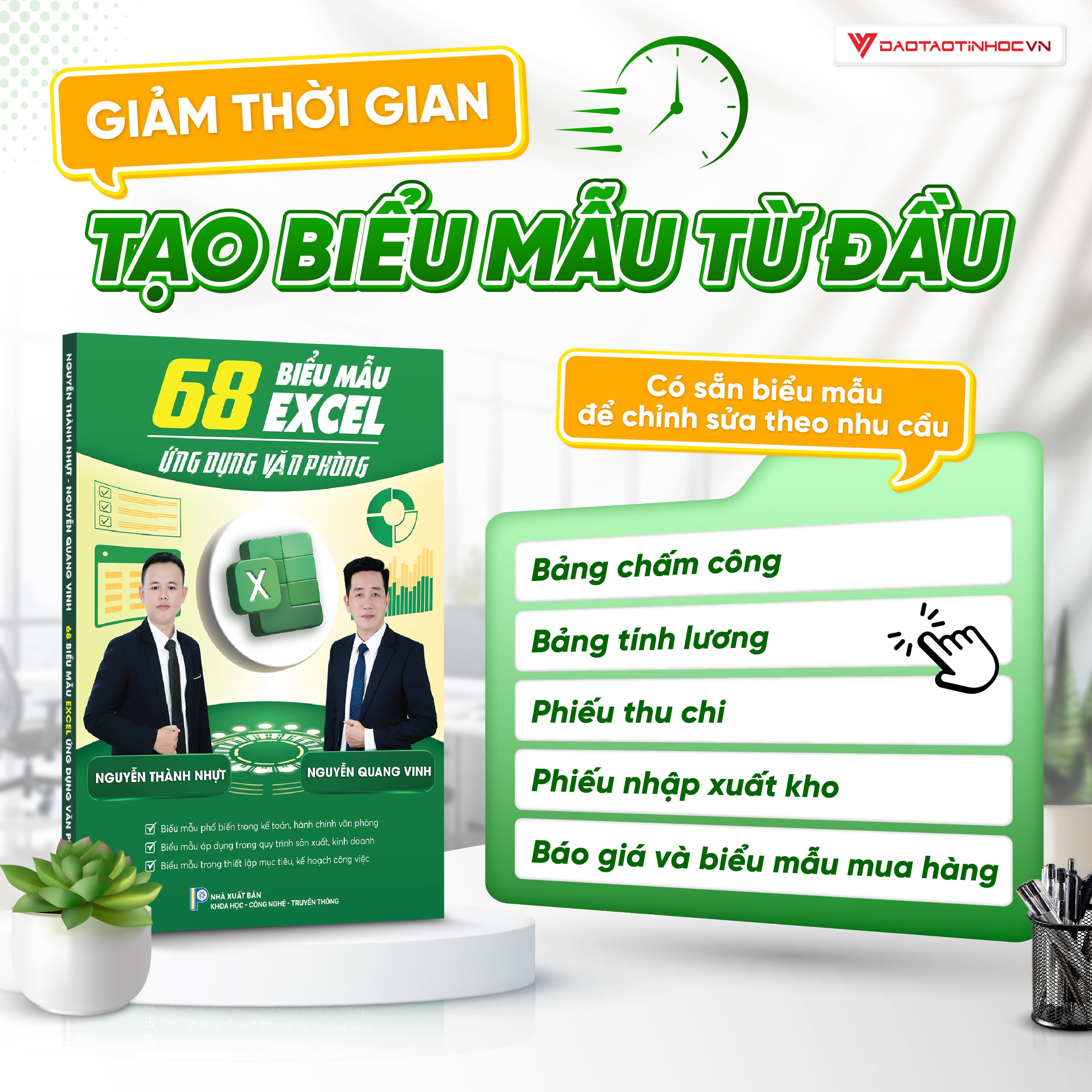 Sách 68 Biểu Mẫu Excel Ứng Dụng Văn Phòng - D08