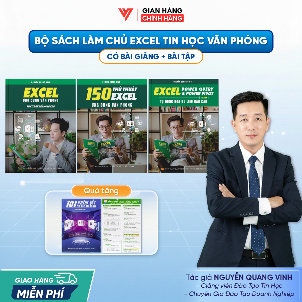 Bộ 3 Sách Power Query & Power Pivot, 150 Thủ Thuật Và Excel Từ Cơ Bản Đến Nâng Cao