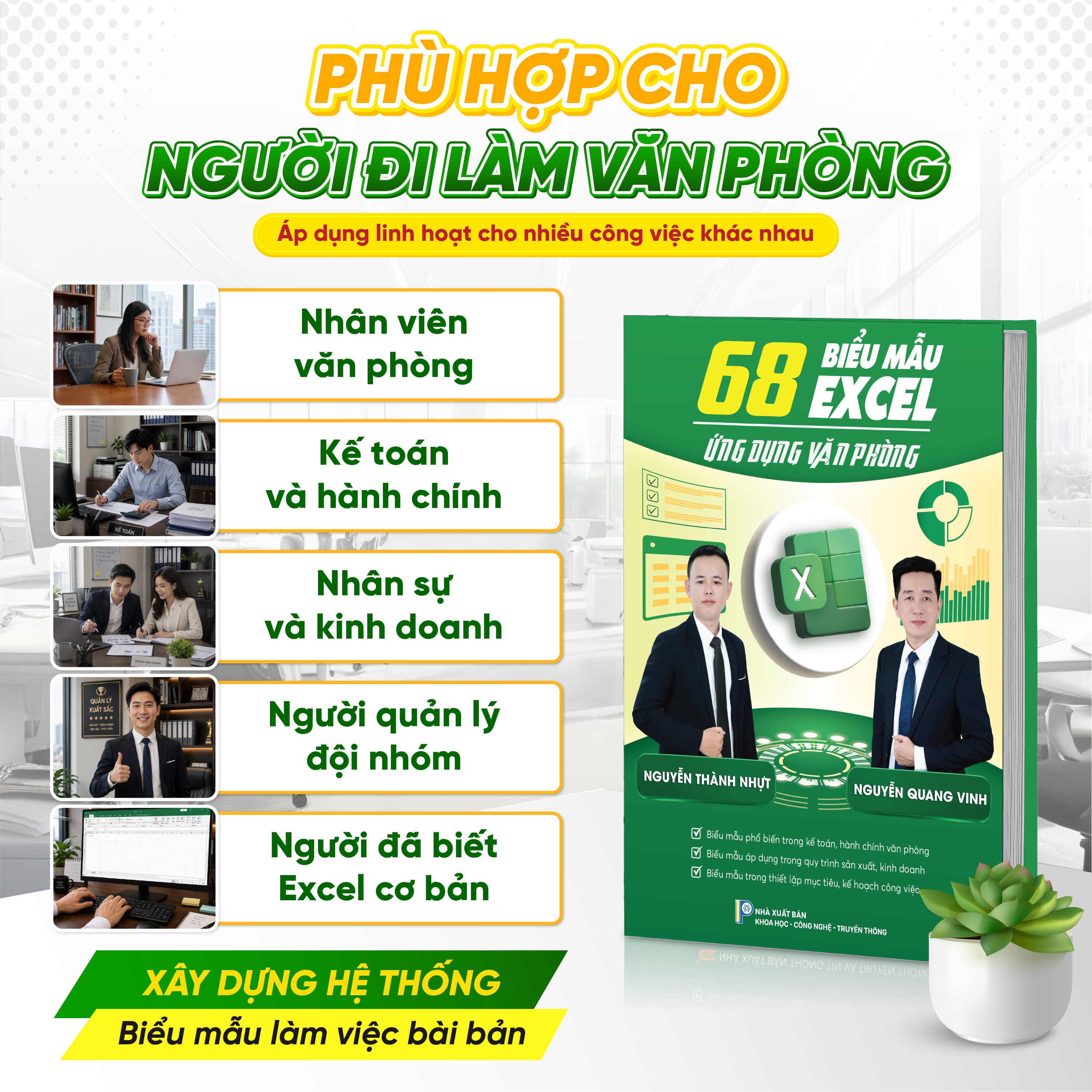 Sách 68 Biểu Mẫu Excel Ứng Dụng Văn Phòng - D08