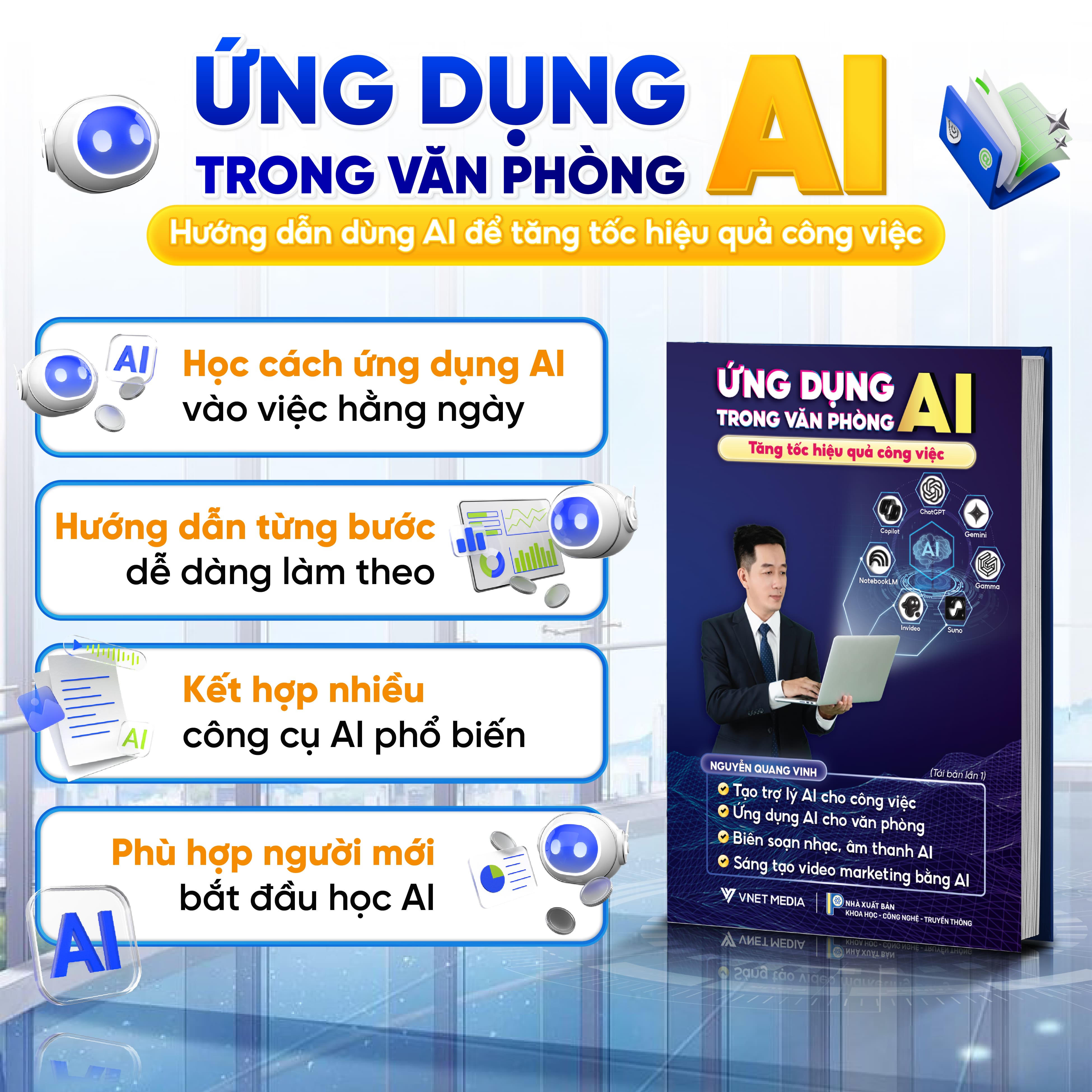 Sách Ứng Dụng AI Trong Văn Phòng Tăng Tốc Hiệu Quả Công Việc - D10