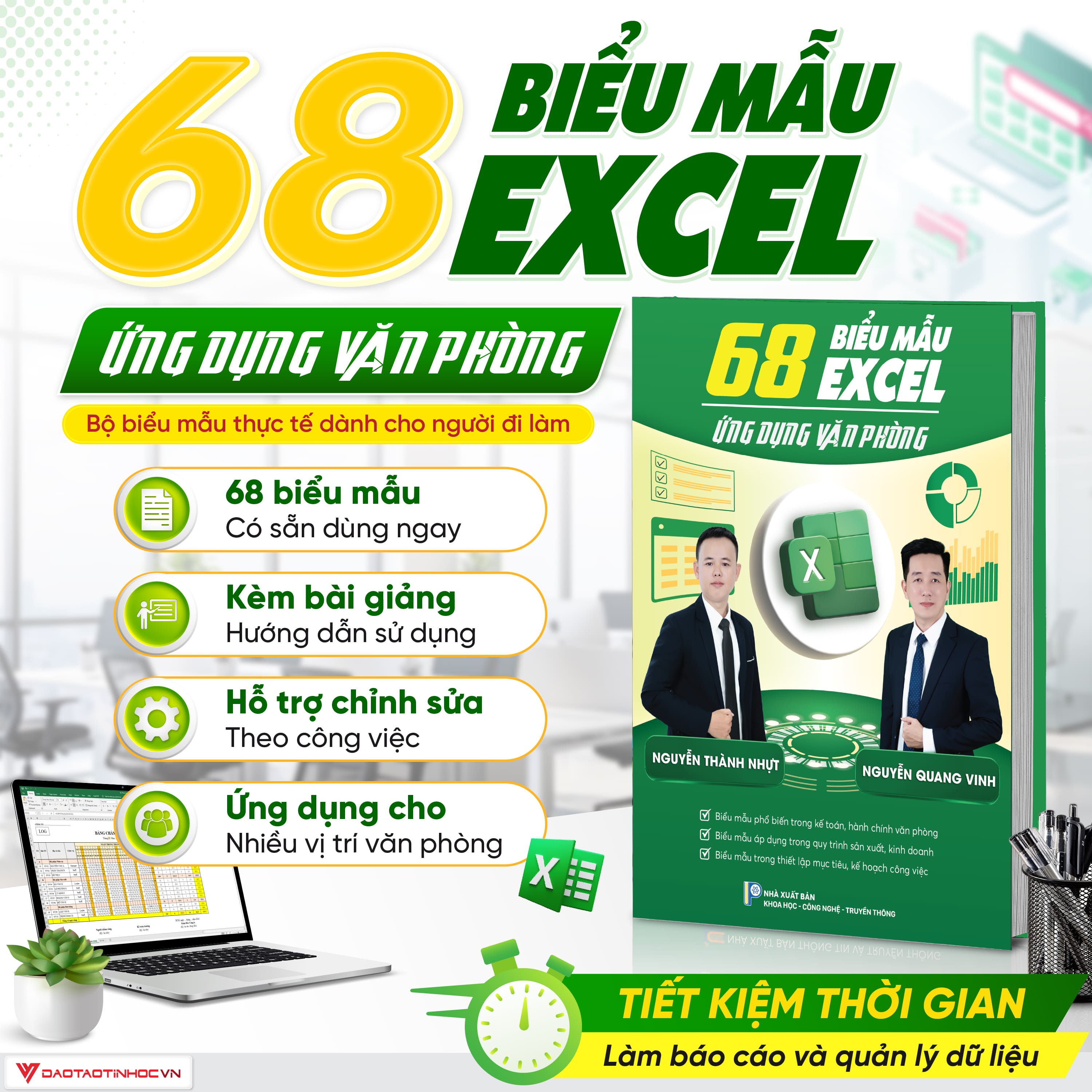 Sách 68 Biểu Mẫu Excel Ứng Dụng Văn Phòng - D08