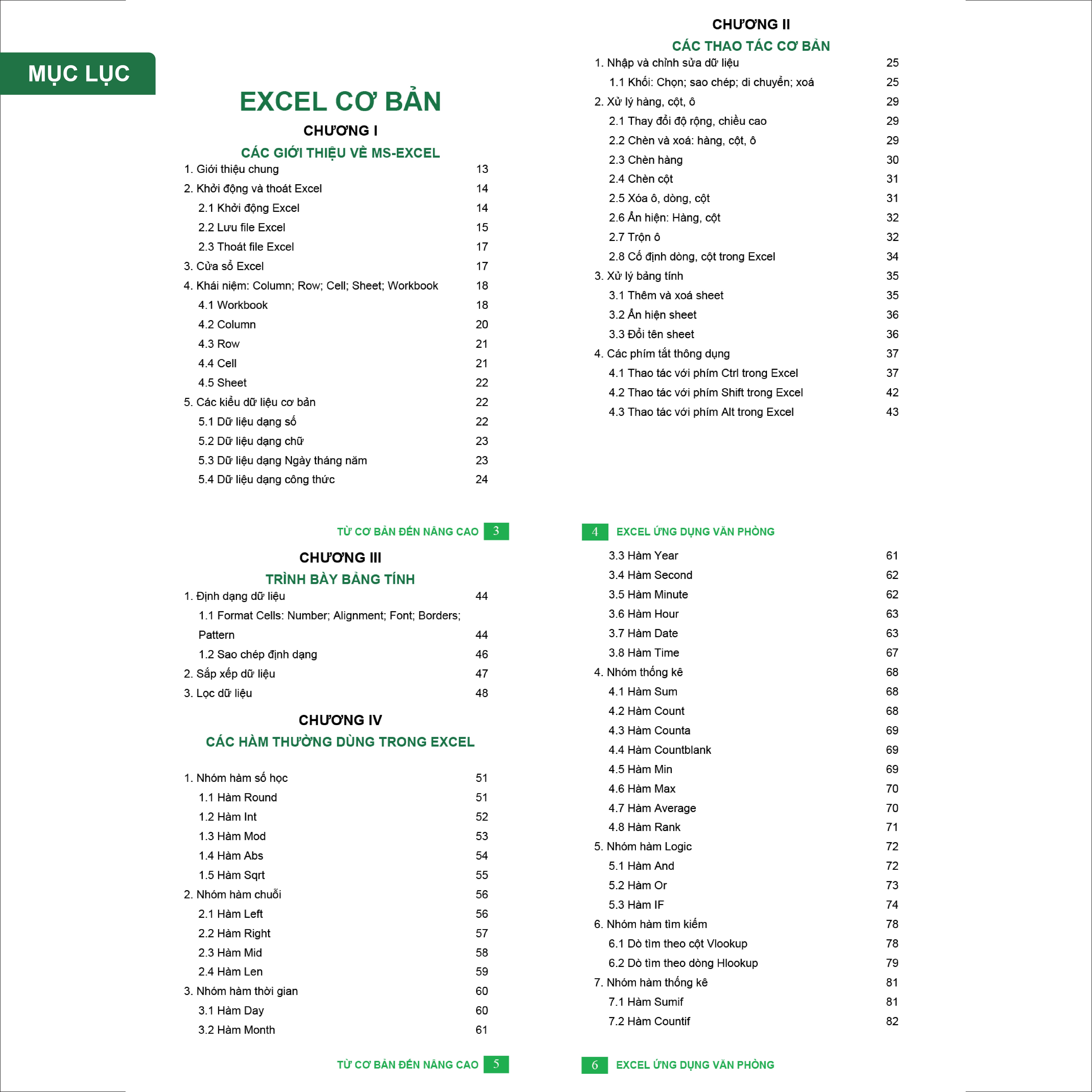 Sách Excel Ứng Dụng Văn Phòng Từ Cơ Bản Đến Nâng Cao - D01