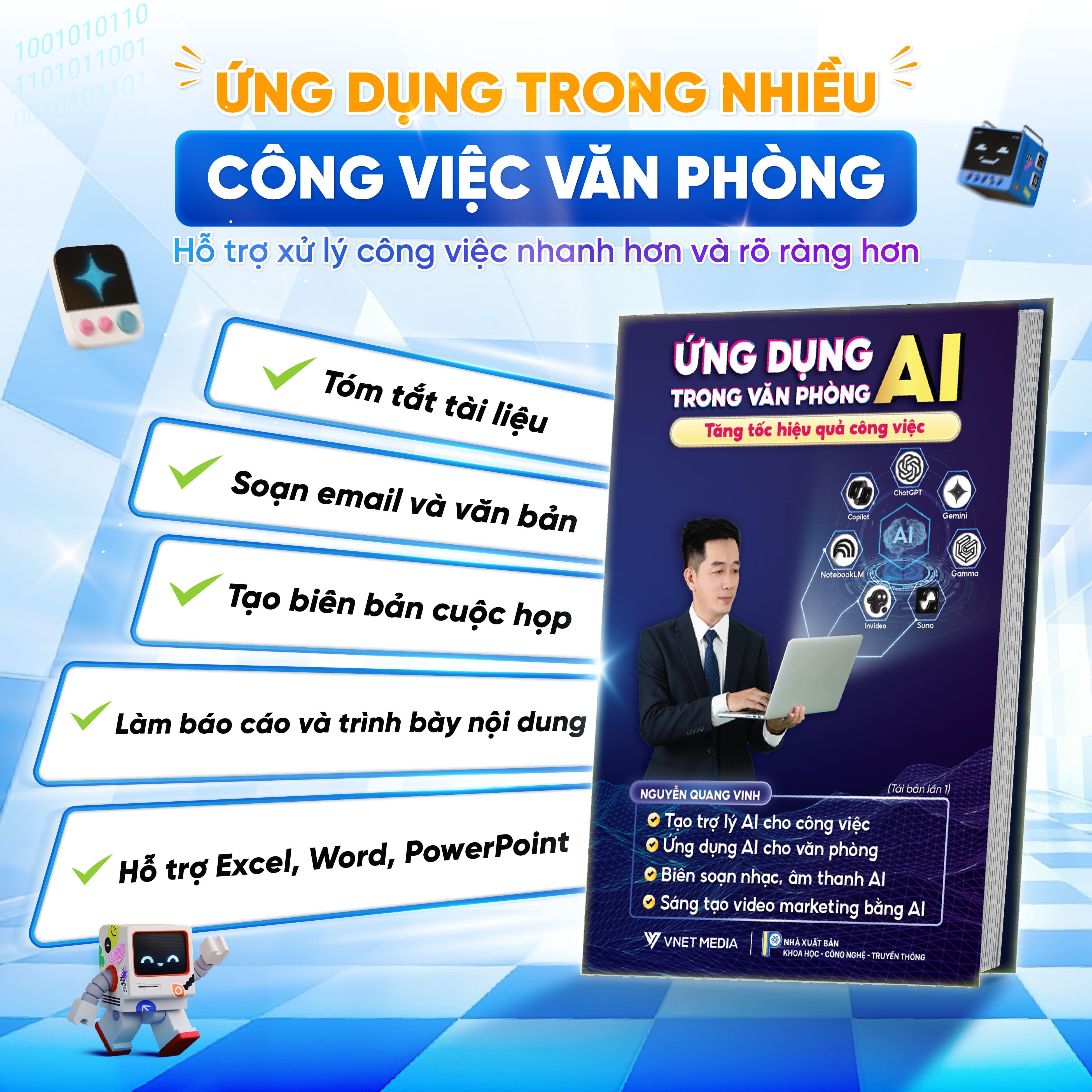 Sách Ứng Dụng AI Trong Văn Phòng Tăng Tốc Hiệu Quả Công Việc - D10