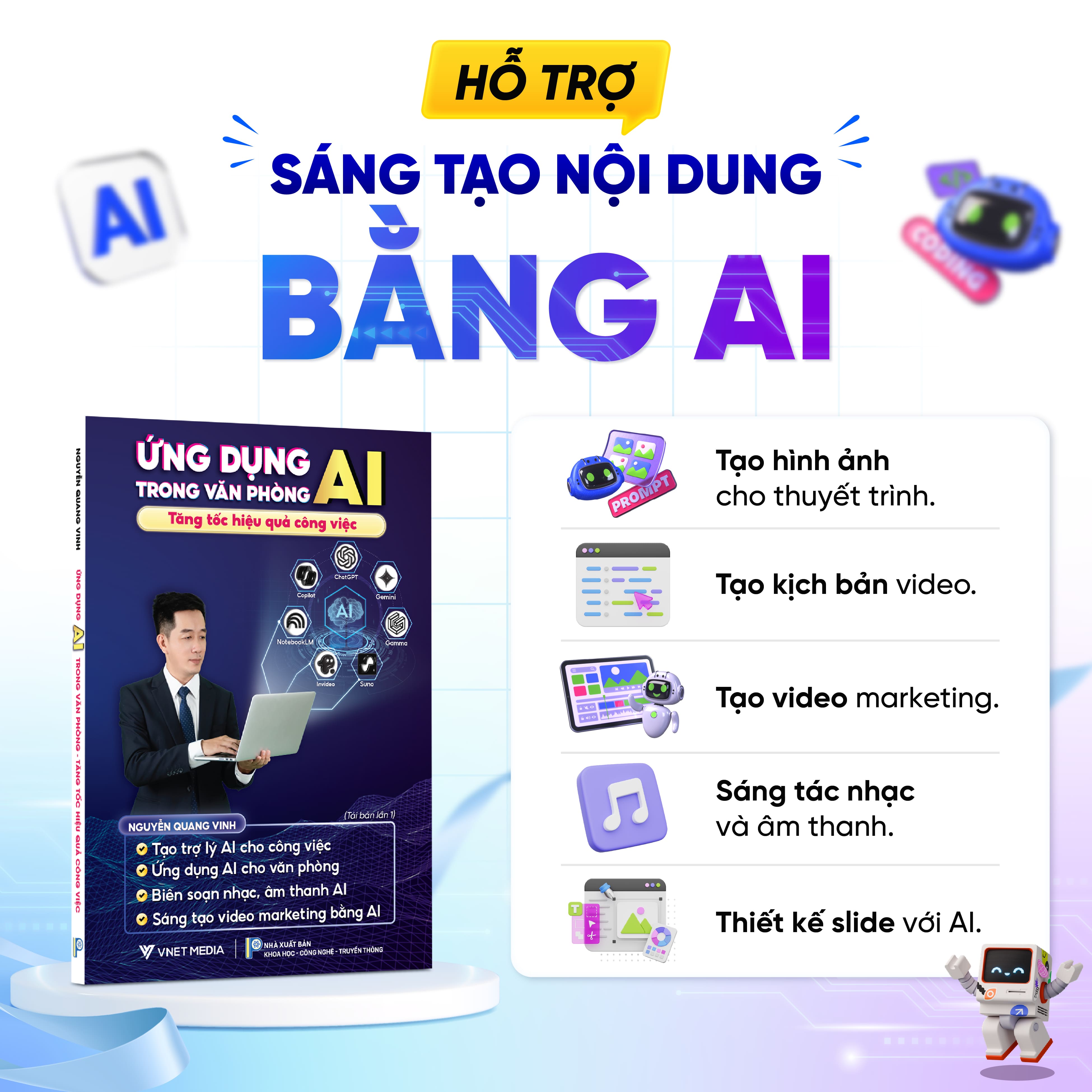 Sách Ứng Dụng AI Trong Văn Phòng Tăng Tốc Hiệu Quả Công Việc - D10