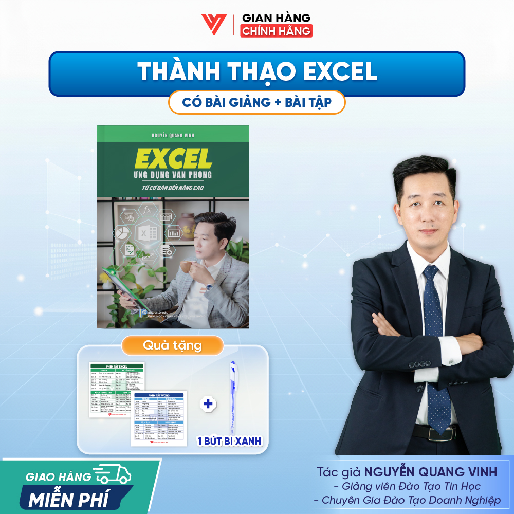 Sách Excel Ứng Dụng Văn Phòng Từ Cơ Bản Đến Nâng Cao - D01