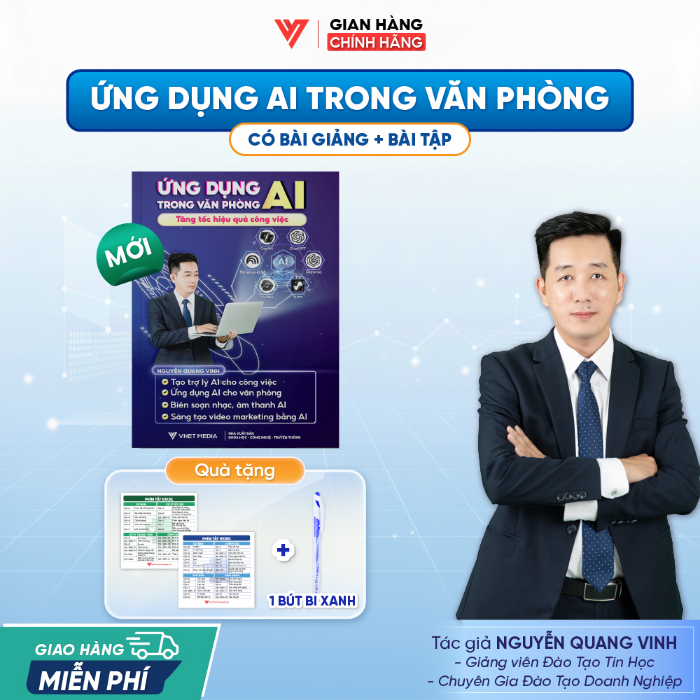Sách Ứng Dụng AI Trong Văn Phòng - Tăng Tốc Hiệu Quả Công Việc - D10