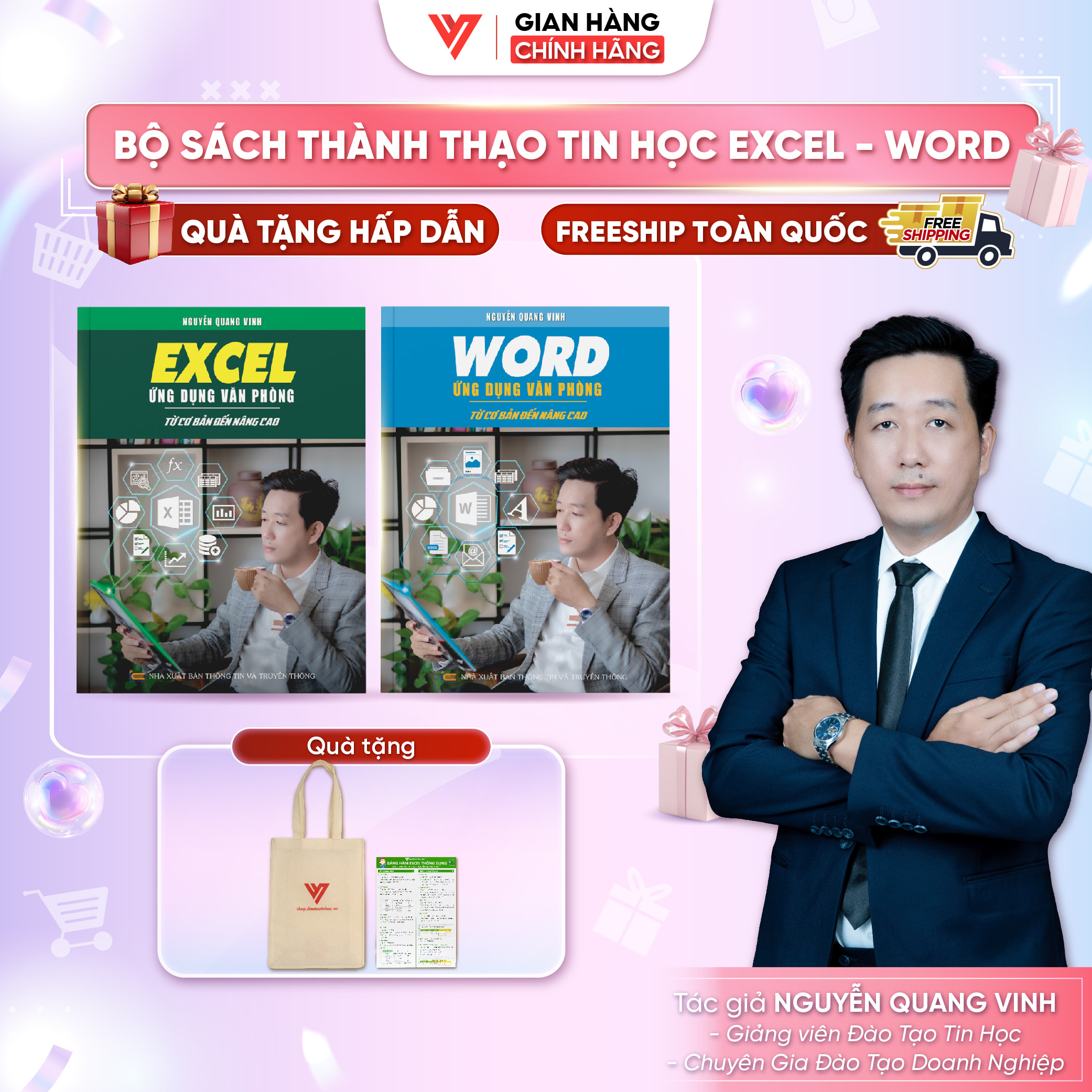 Bộ 2 Sách Excel Và Word Ứng Dụng Văn Phòng Từ Cơ Bản Đến Nâng Cao