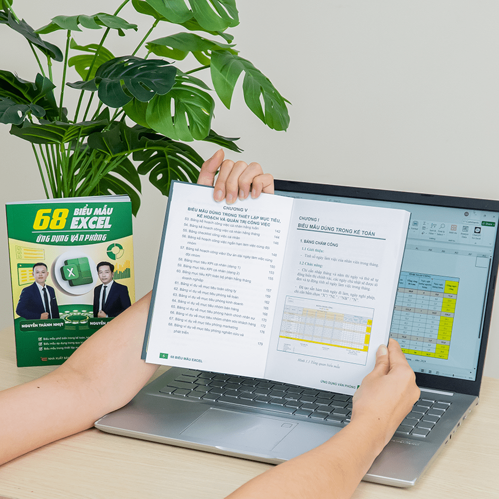 Sách 68 Biểu mẫu Excel ứng dụng văn phòng