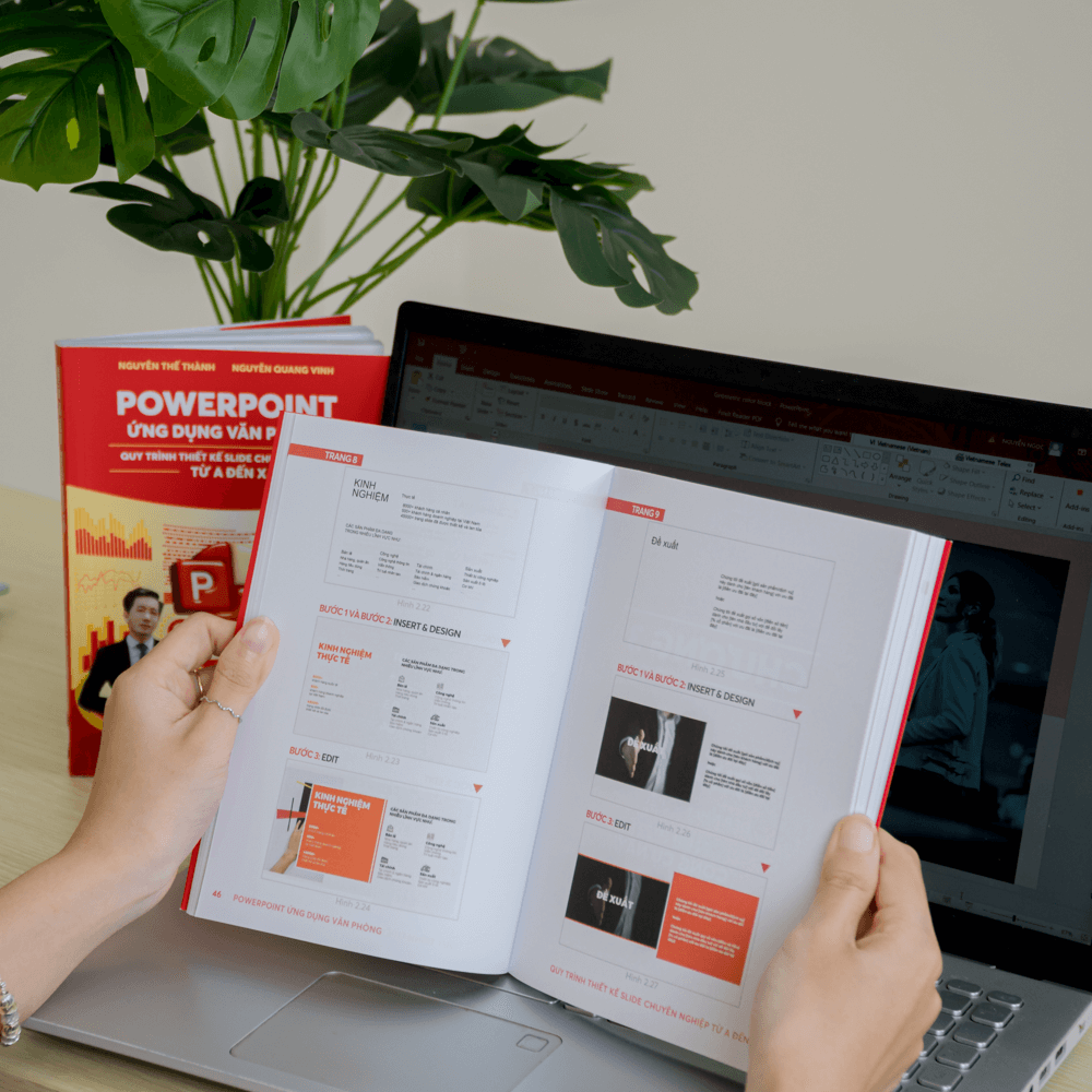 Bộ 2 Sách Excel - PowerPoint ứng dụng văn phòng