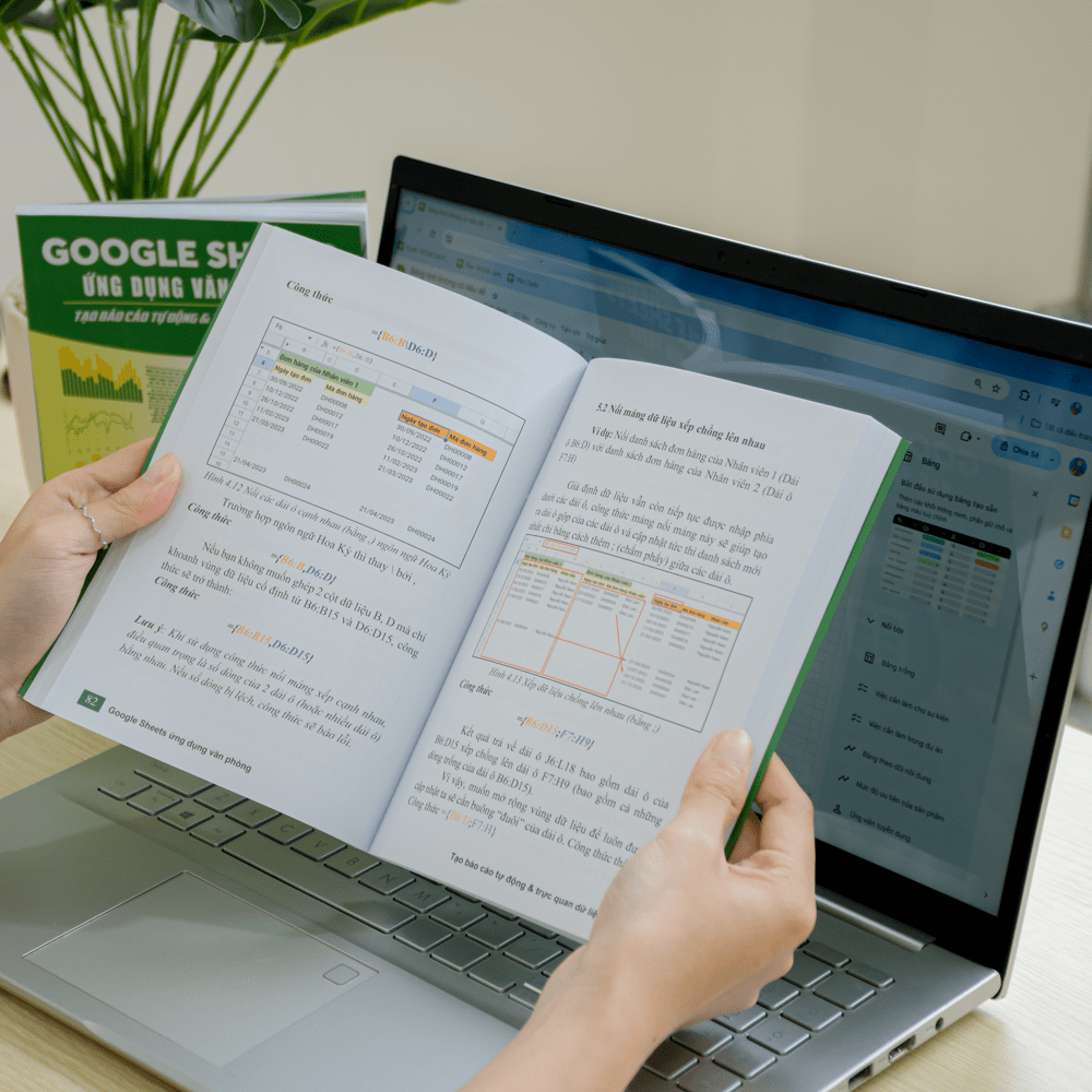 Bộ 6 Sách Word -Excel -PowerPoint -Google Sheets -68 Biểu mẫu Excel và Ứng dụng AI trong văn phòng