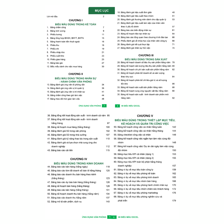 Bộ 4 Sách Excel -150 Thủ Thuật Excel -68 Biểu mẫu Excel và Ứng dụng AI trong văn phòng