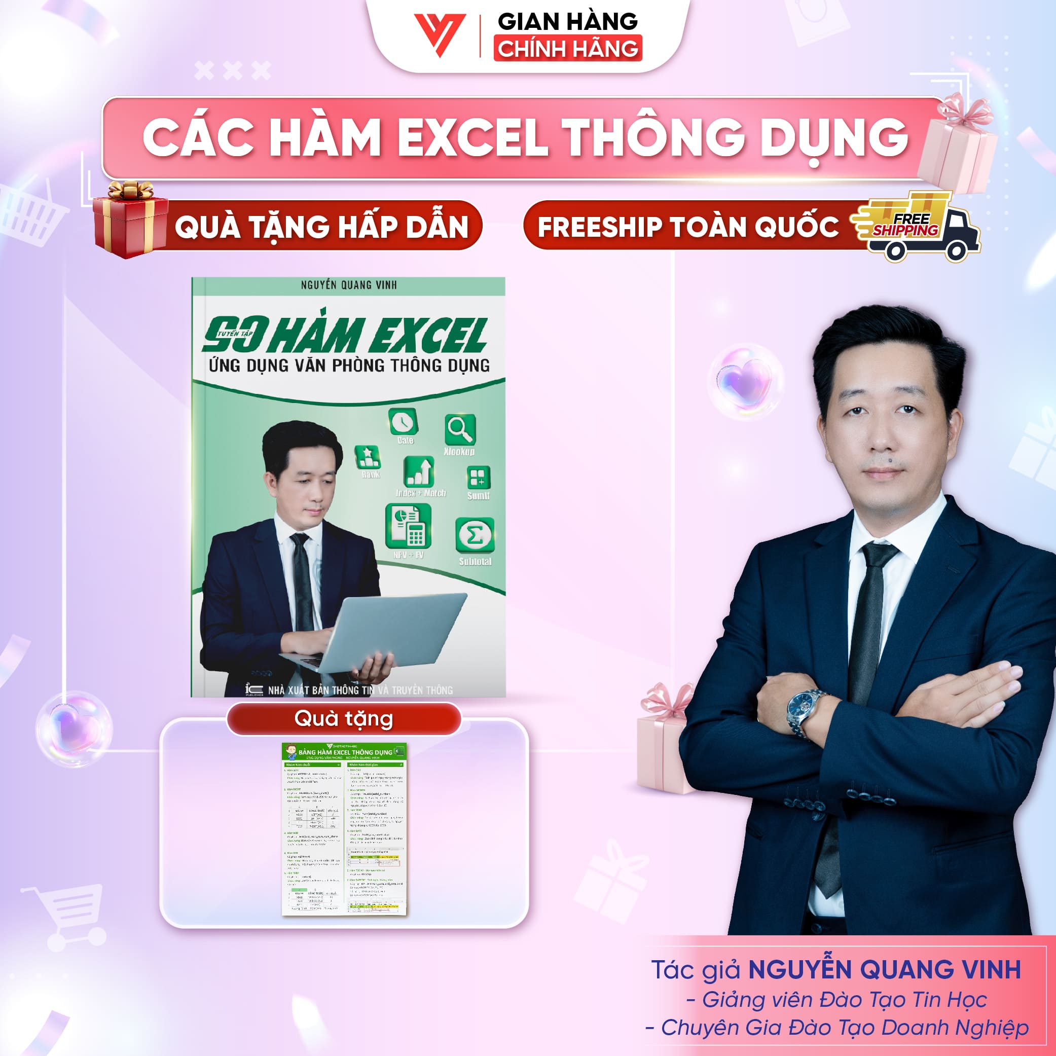 Sách 90 Hàm Excel ứng dụng văn phòng thông dụng nhất 2025