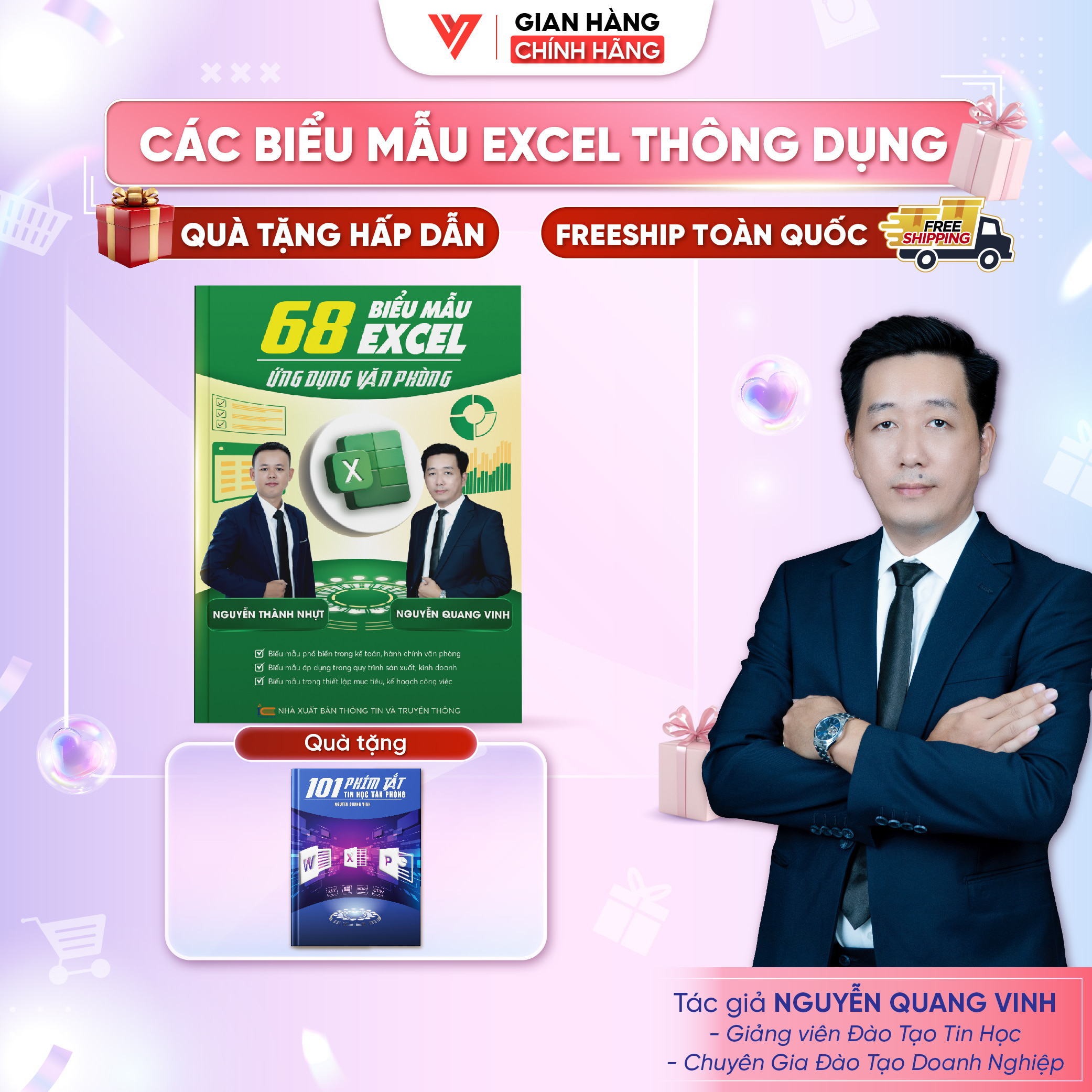 Sách 68 Biểu Excel Ứng dụng văn phòng