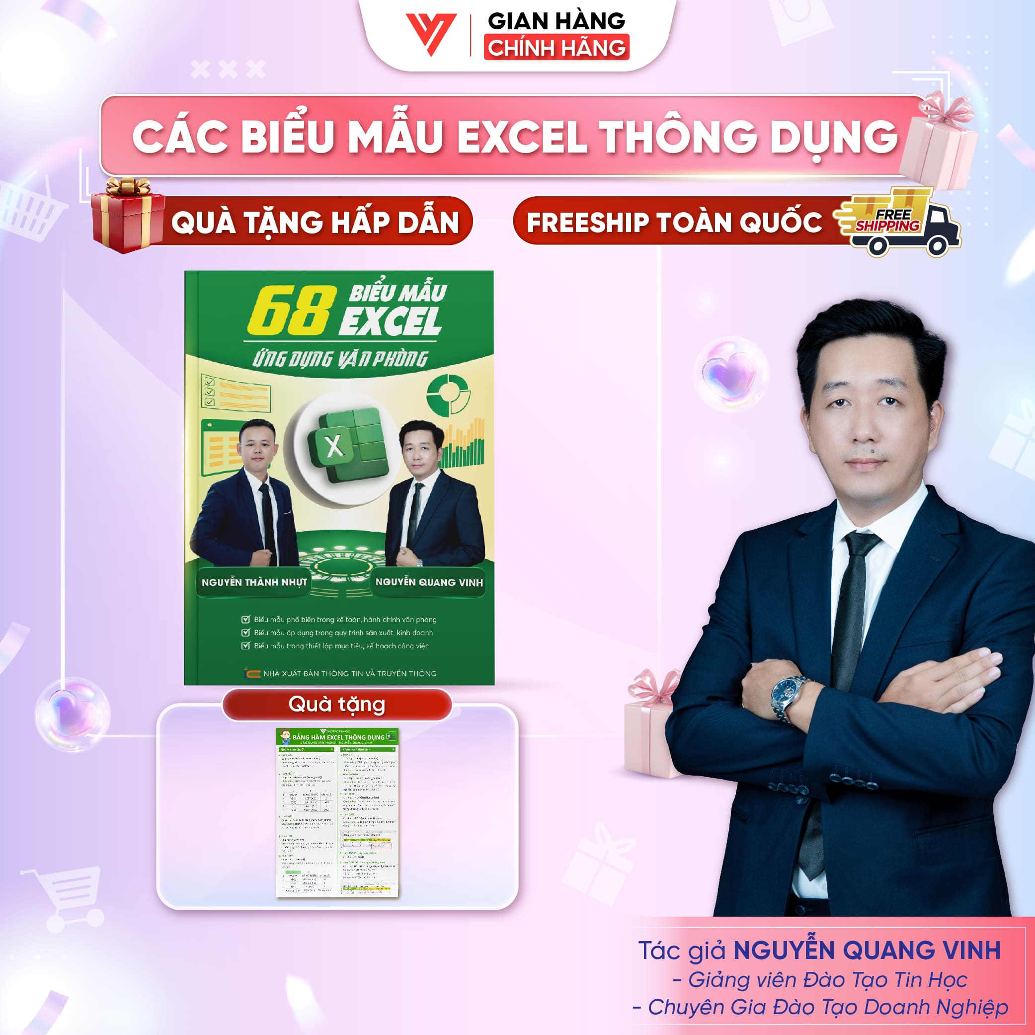 Sách 68 Biểu Excel Ứng dụng văn phòng
