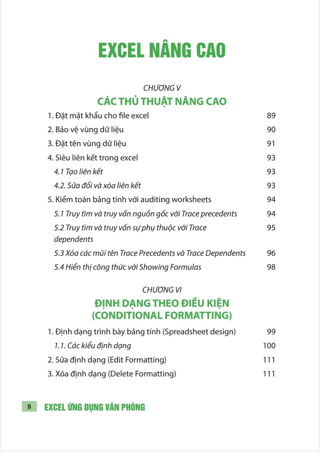 Sách Excel Ứng Dụng Văn Phòng - Từ Cơ Bản Đến Nâng Cao