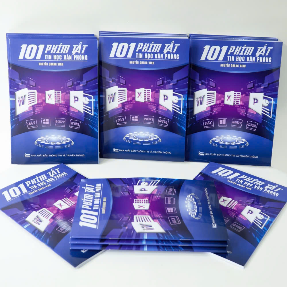 Sách 101 Phím Tắt Tin Học Văn Phòng ĐÀO TẠO TIN HỌC - Dạng sách 72 Trang In Màu Sắc Nét - Nguyễn Quang Vinh