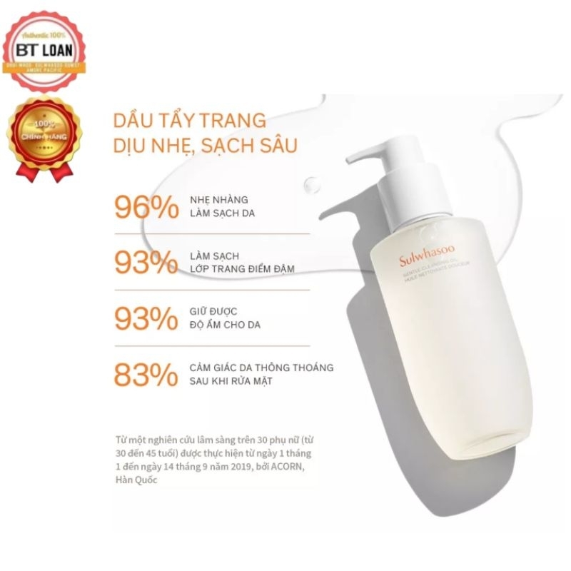 [ Mẫu Mới ] Sữa Rửa Mặt và tẩy trang Dịu Nhẹ Sulwhasoo Gentle Cleansing