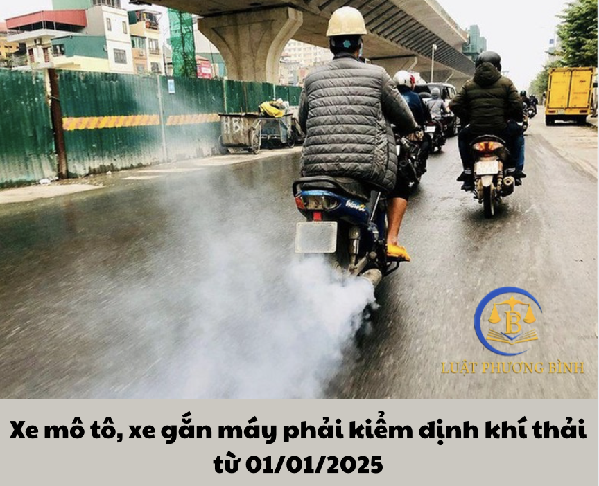 Xe mô tô, xe gắn máy phải kiểm định khí thải từ 01/01/2025