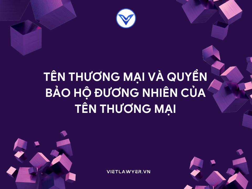 Tên thương mại và quyền bảo hộ đương nhiên của tên thương mại | Luật sư Doanh nghiệp | VietLawyer