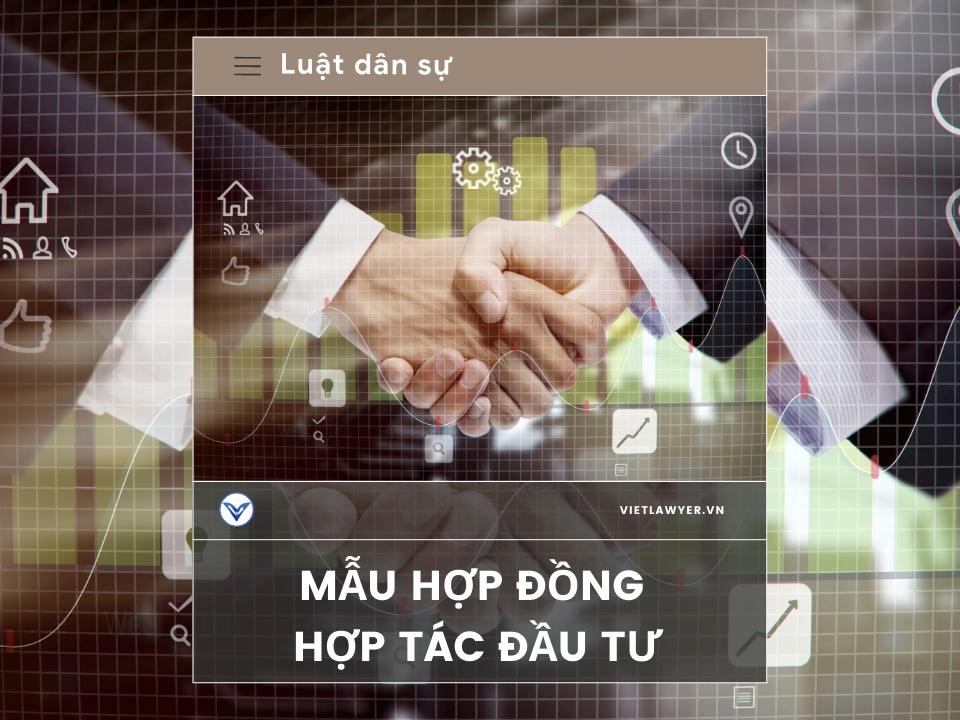 Mẫu hợp đồng hợp tác đầu tư