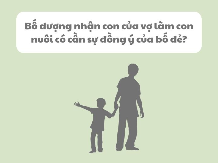 Bố dượng nhận con của vợ làm con nuôi có cần sự đồng ý của bố đẻ?